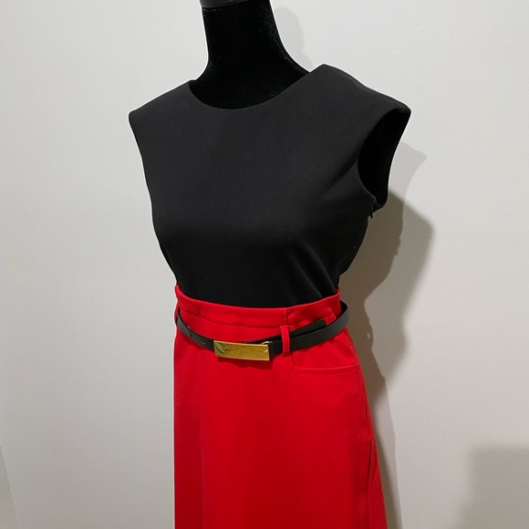 Calvin Klein dress, black and red, size 4 - Picture 2 of 11